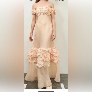 Zimmermann Peach Floral Maxi Dress